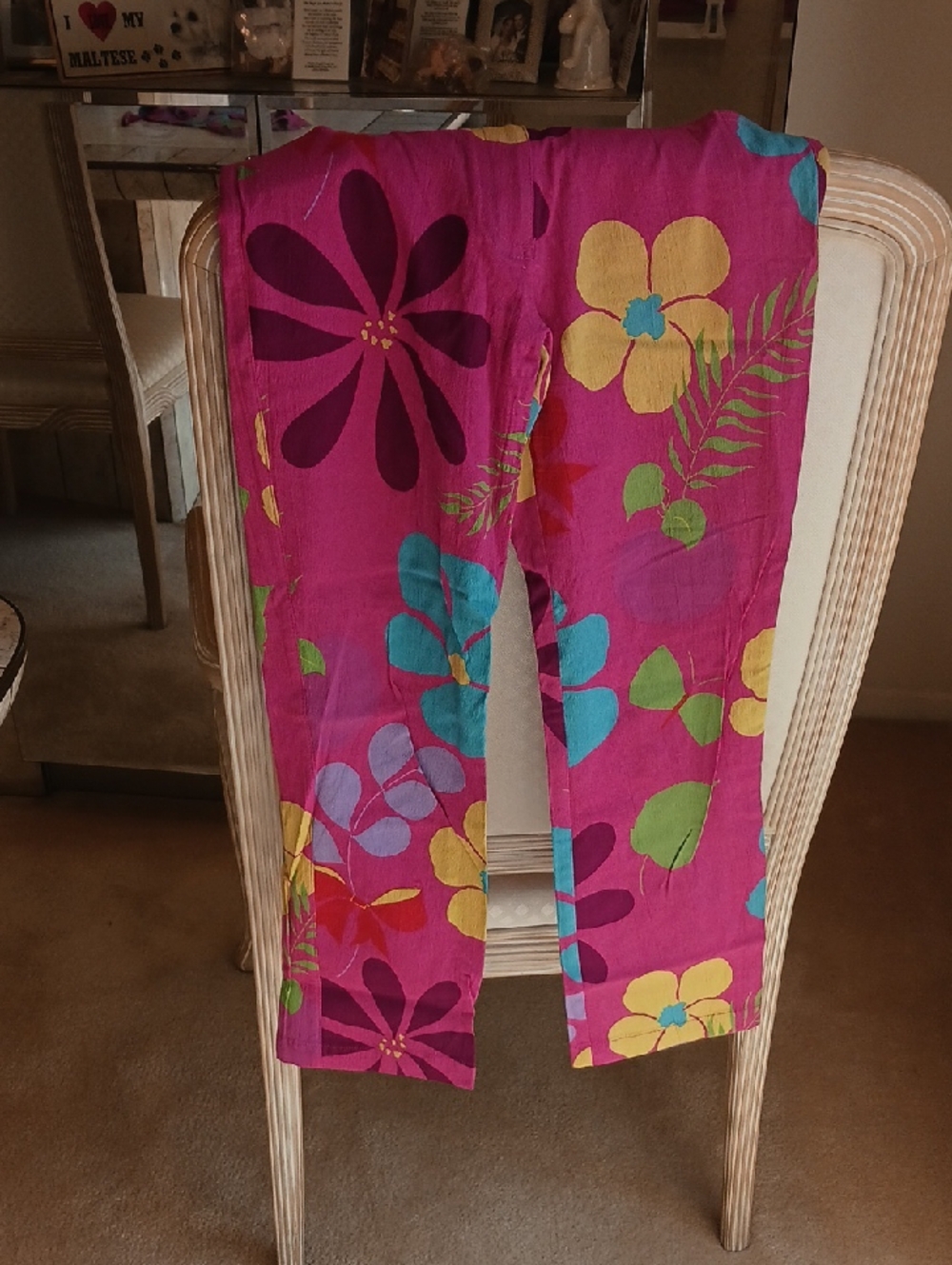 Vintage/Allen B Schwartz - pants & top set,,summer floral design, sz4 / NEW - Picture 16 of 16